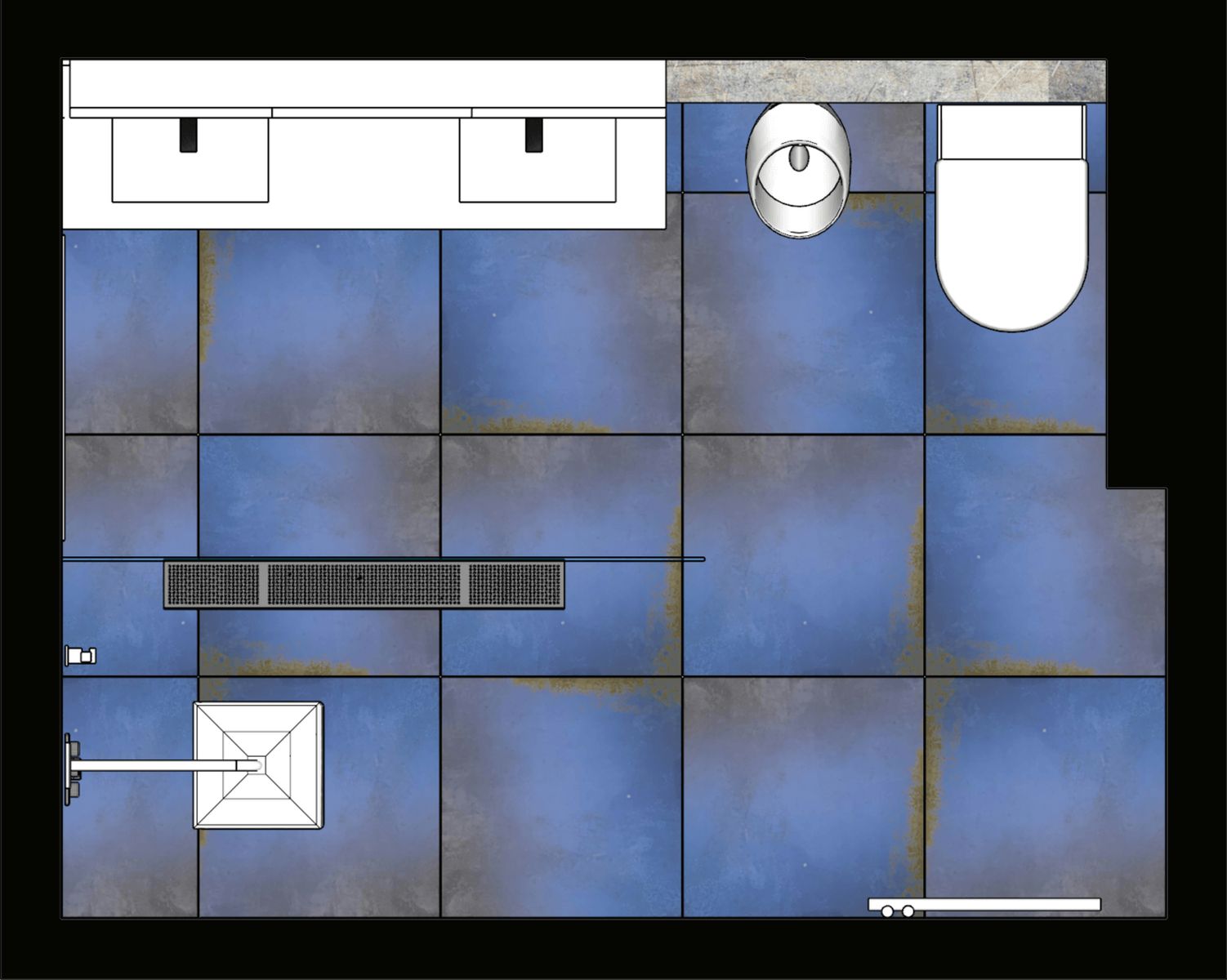 Visualisierung Badezimmer von oben